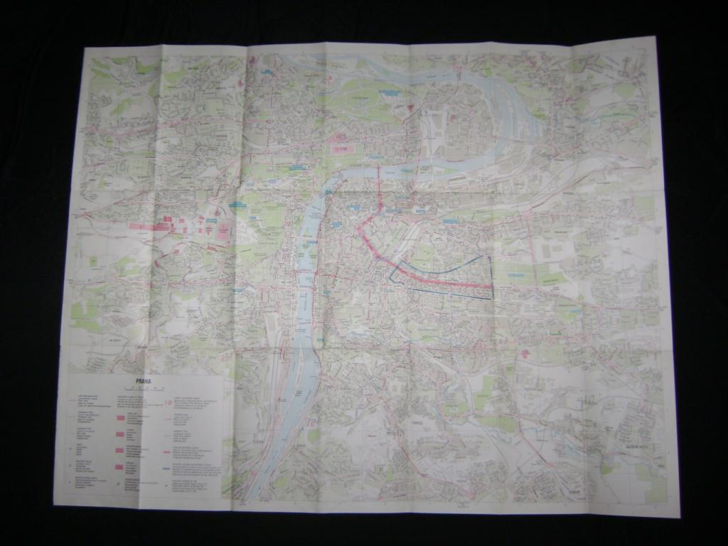 Praha spartakiáda 1965 orientační plán mapa MHD (A)