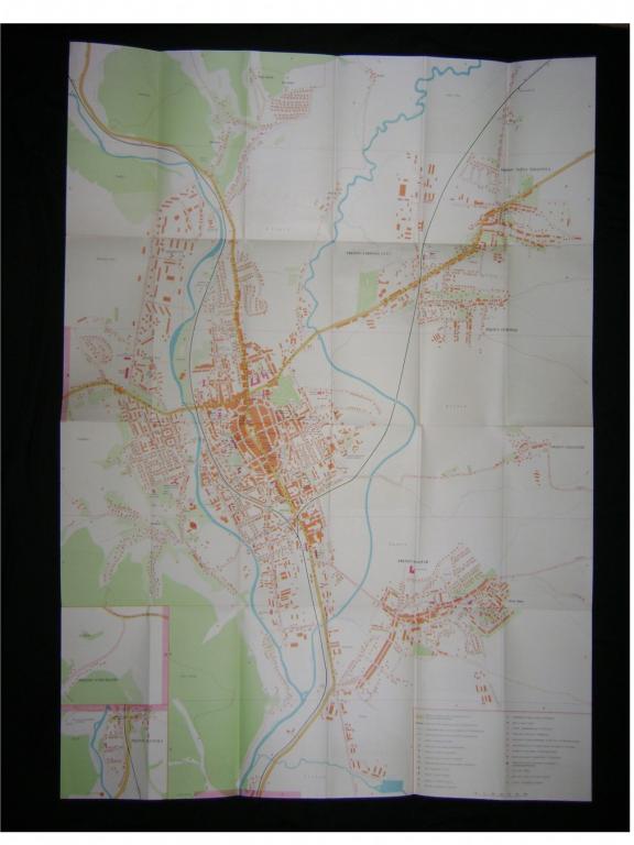Prešov orientační plán mapa r. 1973, Slovensko (A)