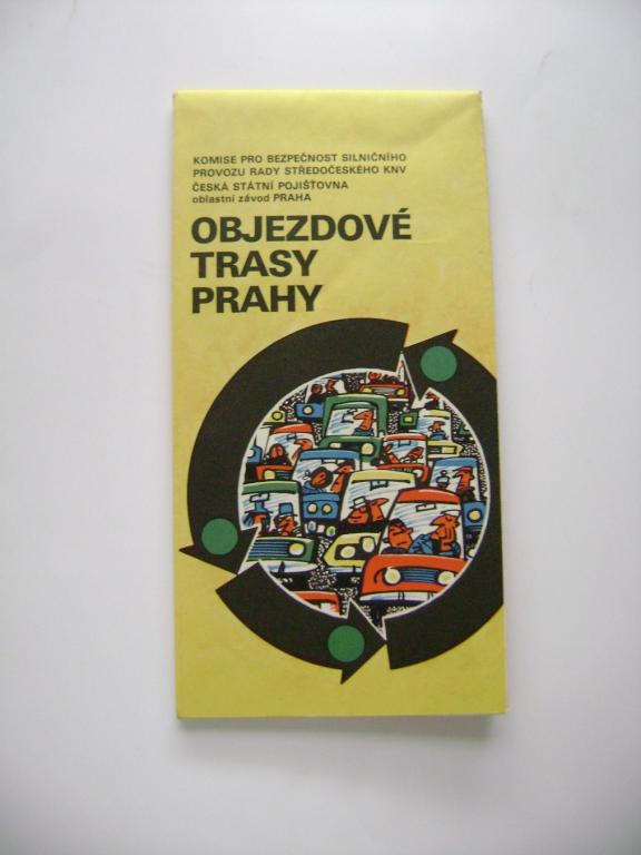 Objezdové trasy Prahy mapa 1978 (A)