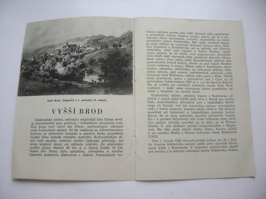 Vyšší Brod -  brožurka 1960 (A)