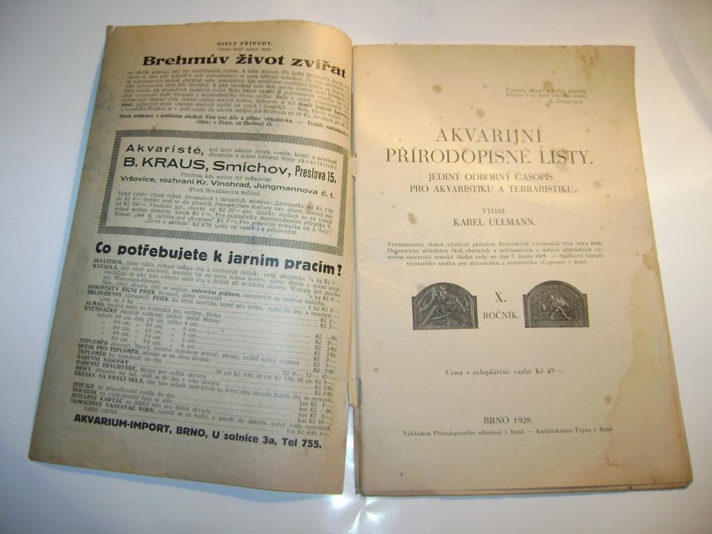 Akvarijní přírodopisné listy (únor-březen 1929) (A)