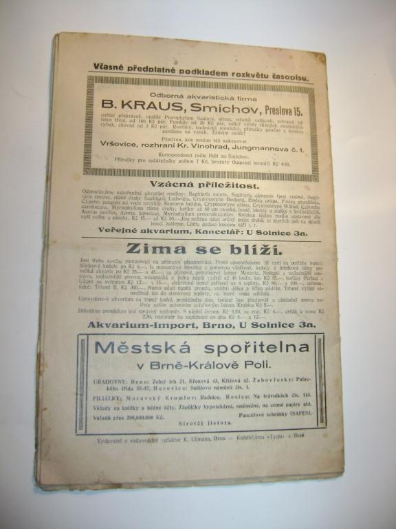 Akvarijní přírodopisné listy (září 1928) (A)