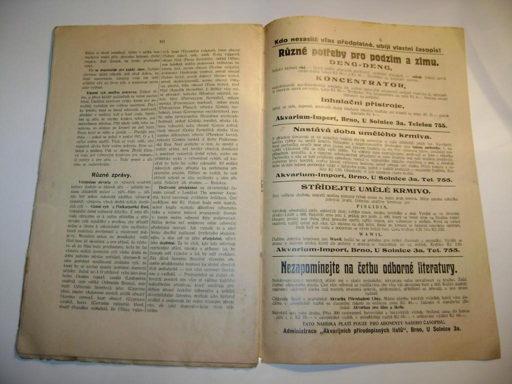 Akvarijní přírodopisné listy (září 1928) (A)