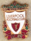 Anglická 1. soutěž: Liverpool FC, smaltovaný, brooch pin, 28 x 21 mm