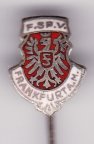 německá 2. soutěž: FSV Frankfurt am Main, smaltovaný, stick pin, 13 x 10 mm
